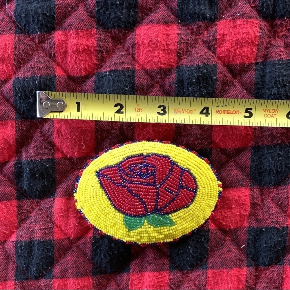 Beaded Rose  buckle